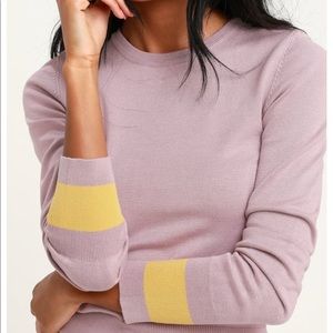 Lulu’s lavender and yellow sweater